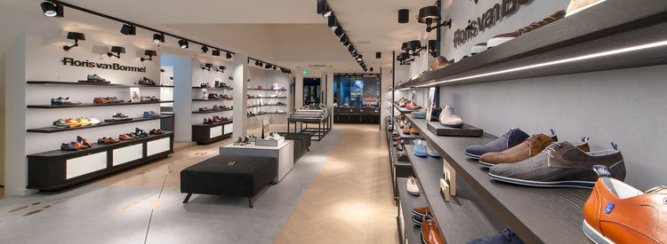 Stuttgart store floris van Bommel Floris van Bommel store interior with men's shoes and sneakers on display
