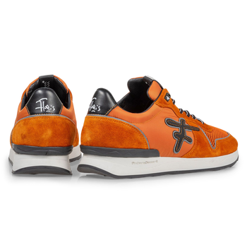 Sneaker orange Wildleder
