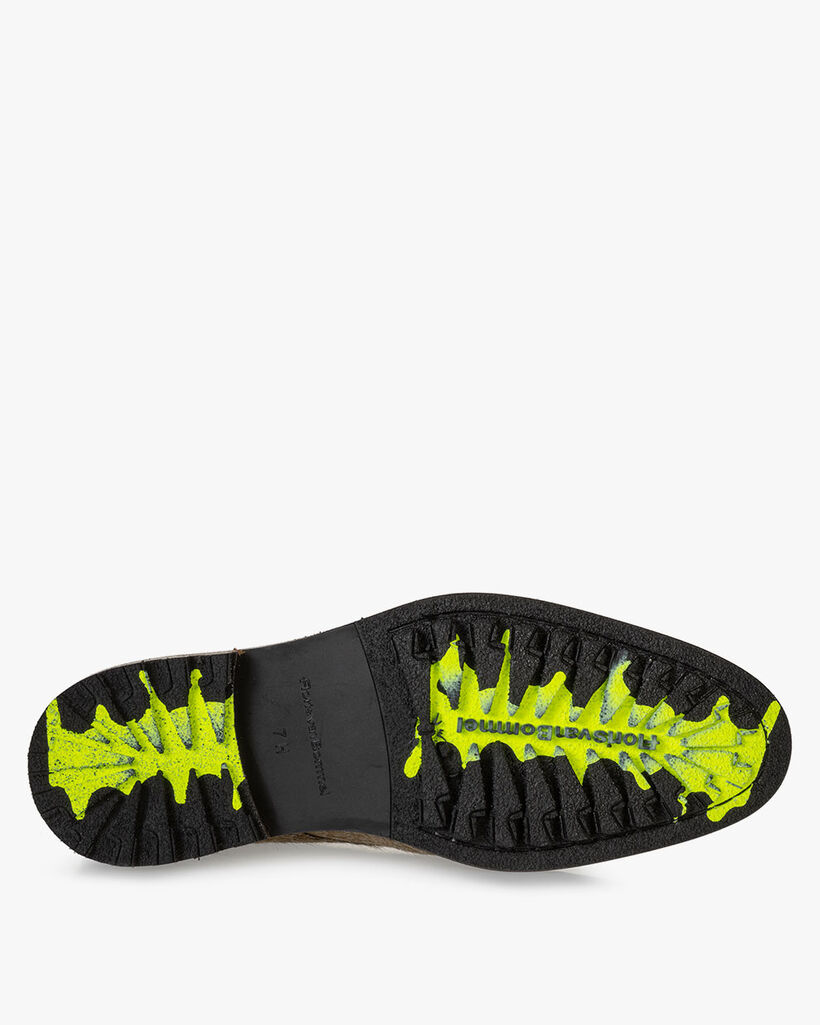 Lace boot pony taupe