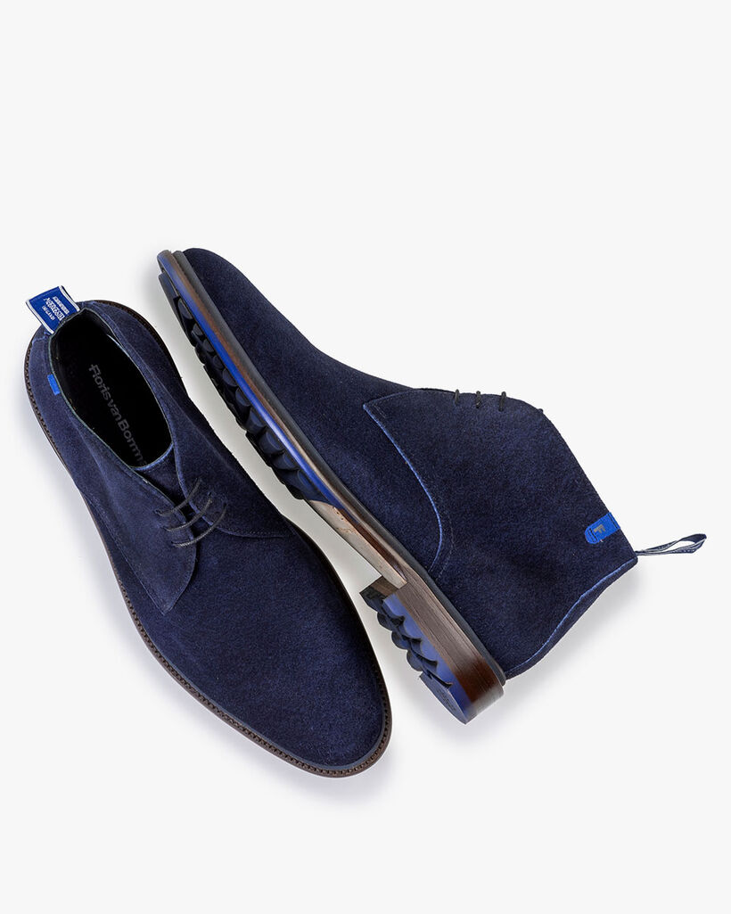 Schnürstiefel Wildleder dunkelblau