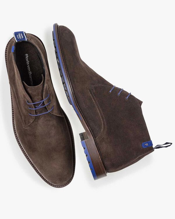 Schnürstiefel Wildleder dunkelbraun