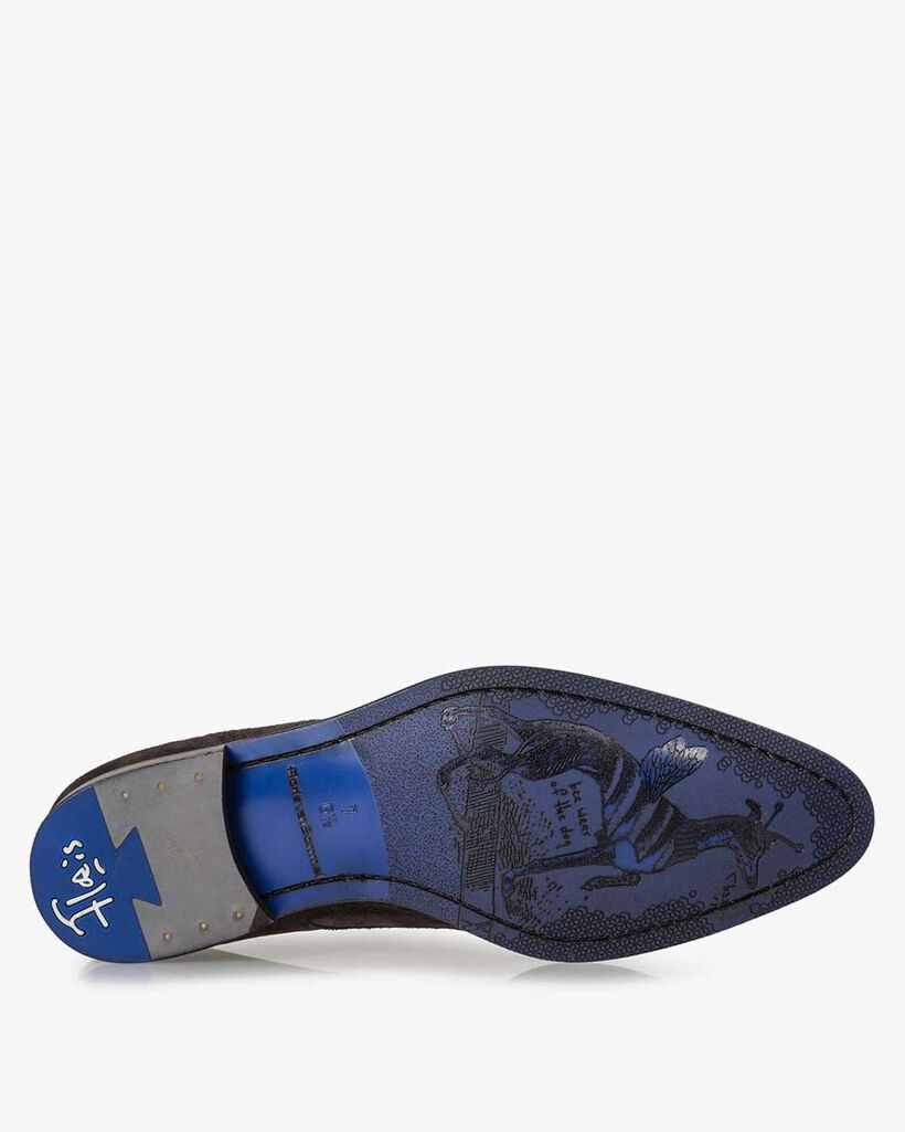 Lace shoe suede dark grey