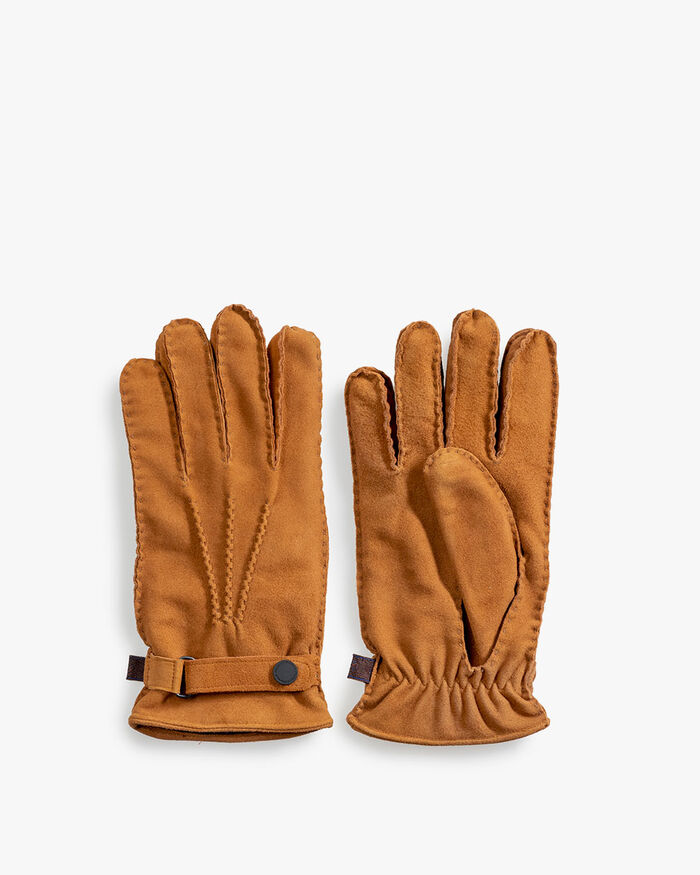Handschuhe Wildleder cognac