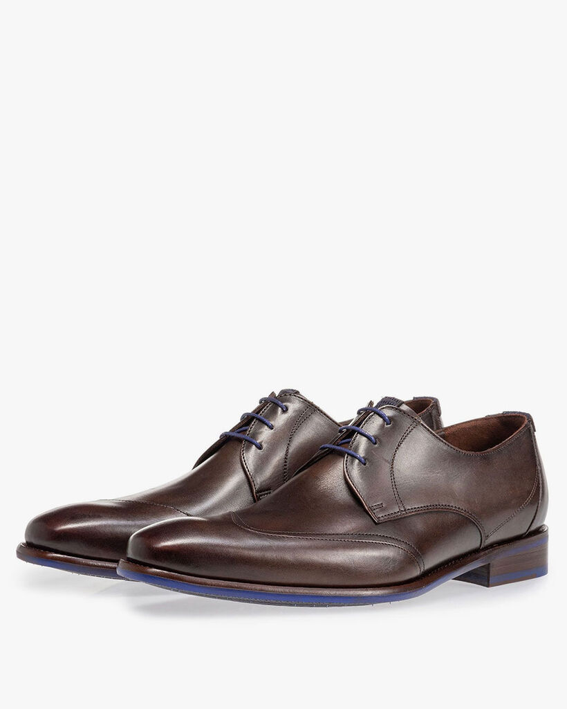 Schn&uuml;rschuh dunkelbraun Kalbsleder