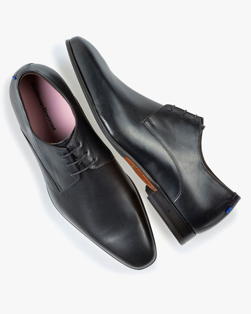 Schn&uuml;rschuh Kalbsleder schwarz