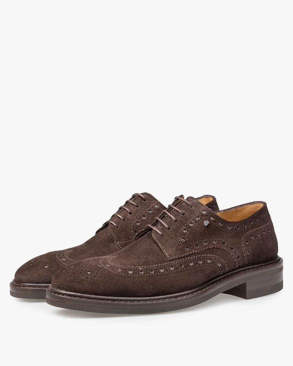 Brown suede brogue