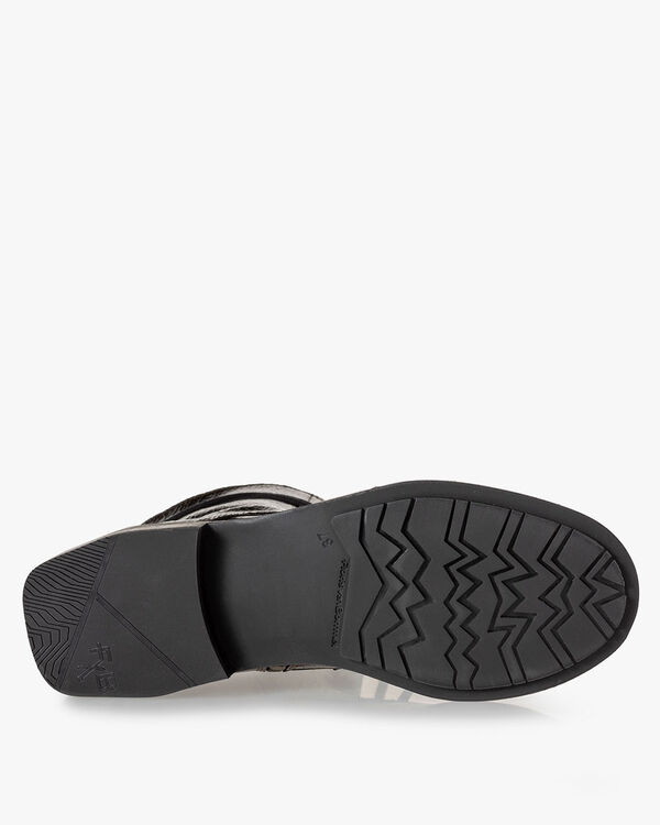 Lace boot leather dark brown