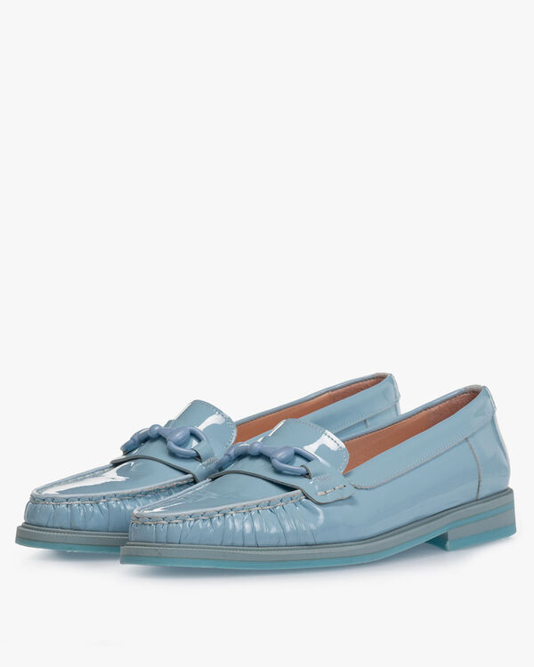 Loafer Lackleder hellblau