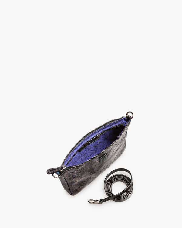 Tasche Krokoprint blau