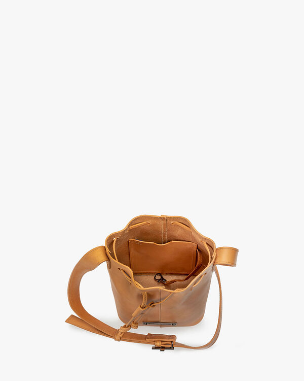 Bucket bag calf leather natural