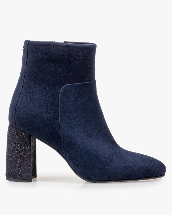 Ankle boot suede dark blue