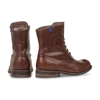 Gefütterter Schnürstiefel cognac