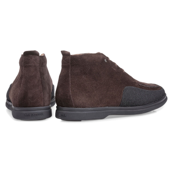 Halbhoher Wildleder Schnürstiefel