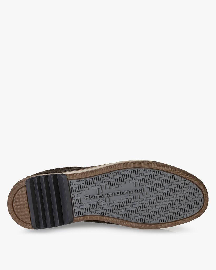 Sneaker Wildleder dunkelgr&uuml;n