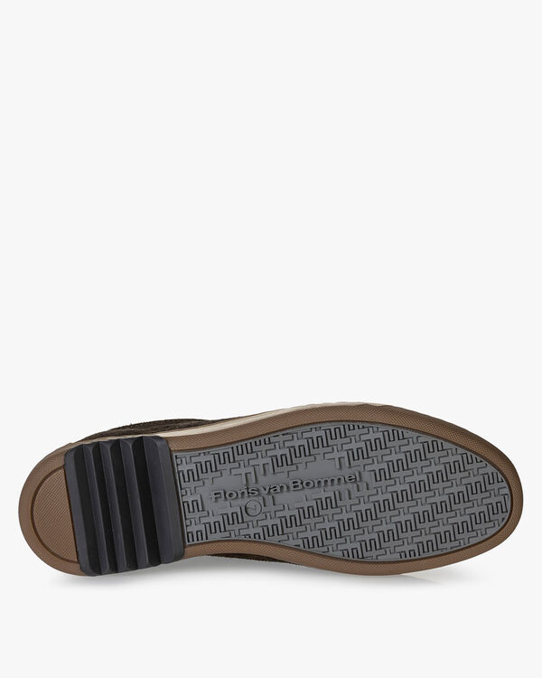 Sneaker Wildleder dunkelgr&uuml;n