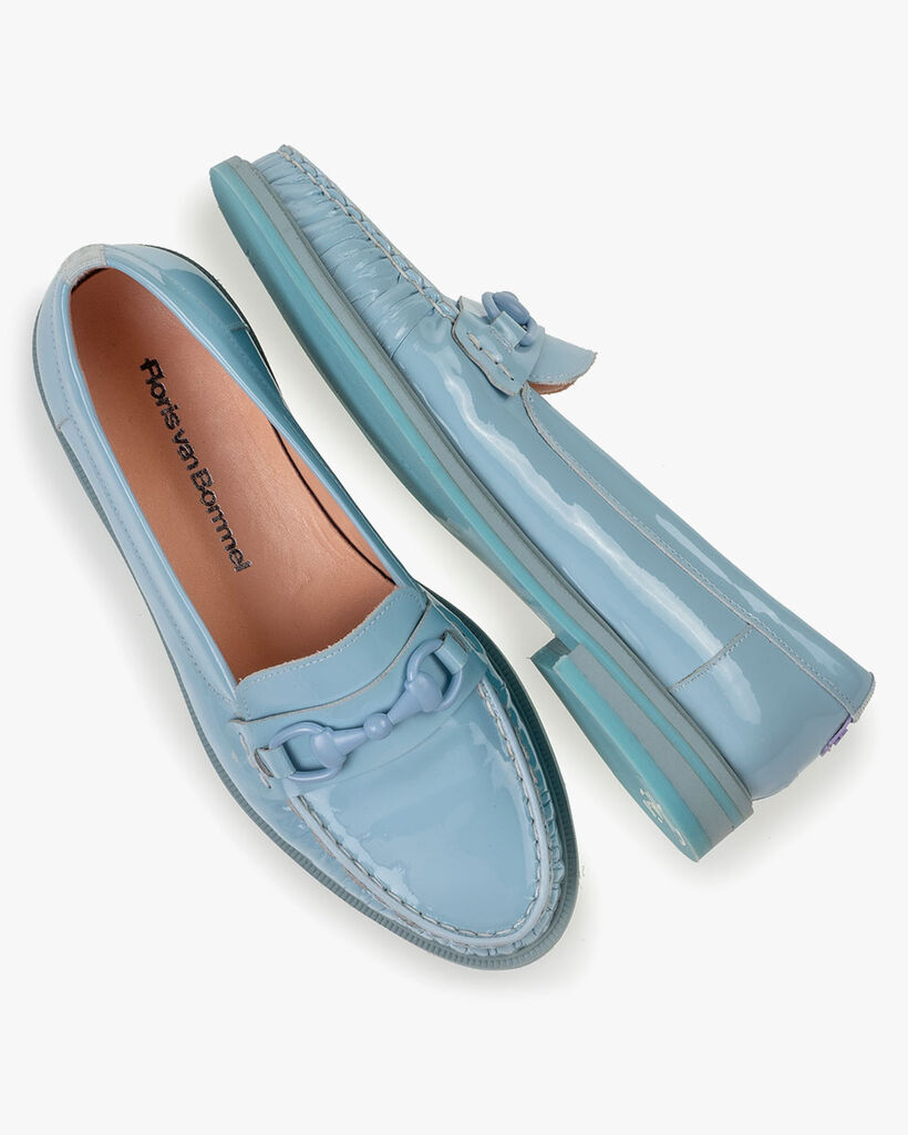 Loafer Lackleder hellblau