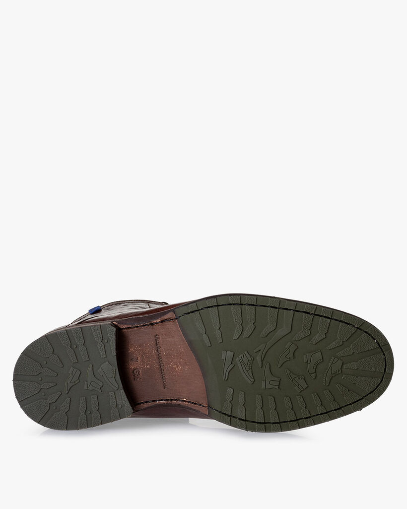 Gefütterter Schnürstiefel cognac