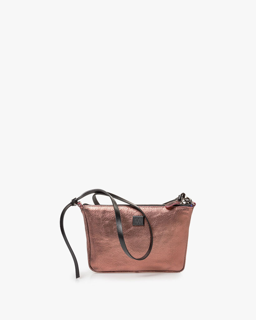 Bag copper leather craquelé