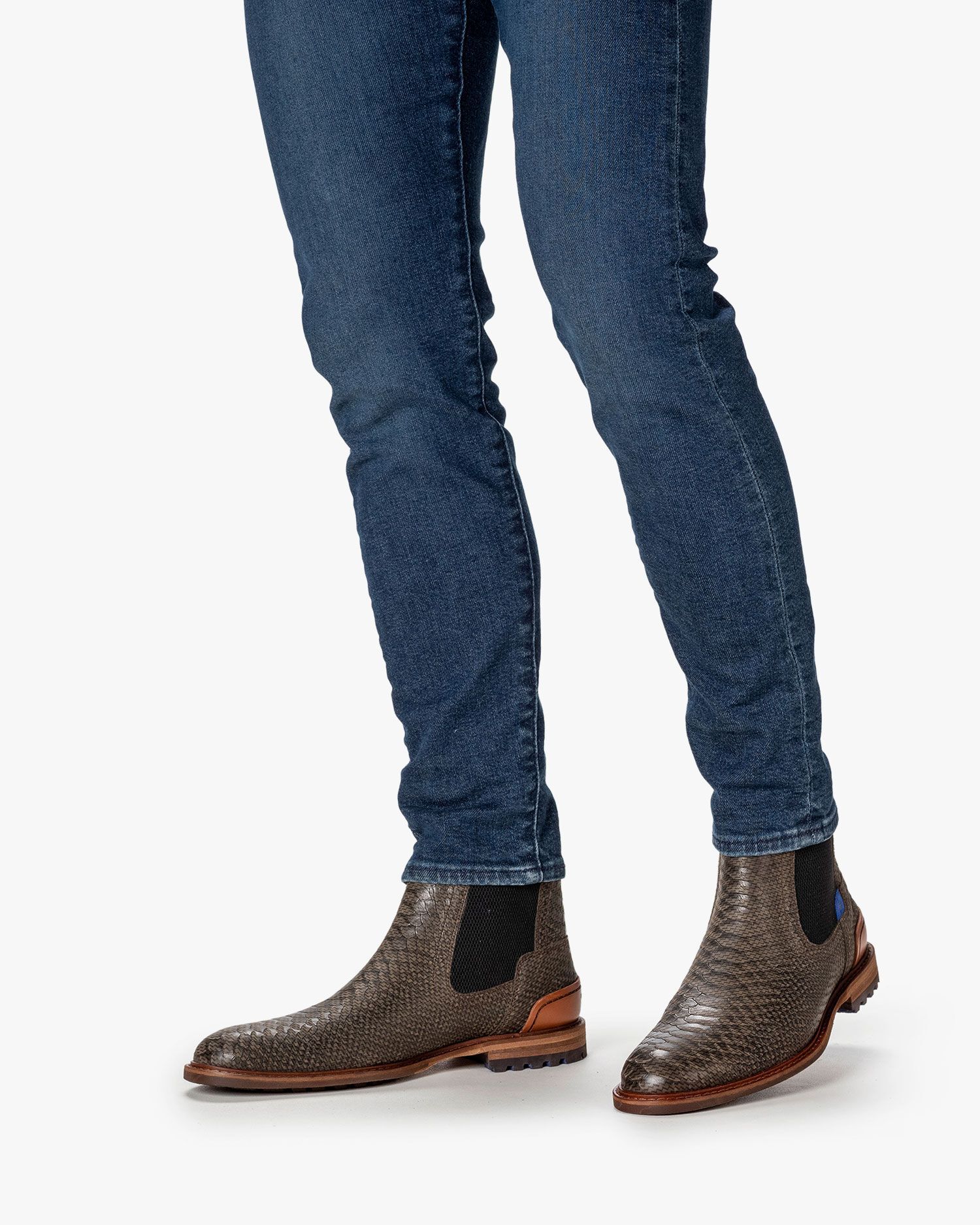 Floris van bommel Crepi 20100 Dark Grey H Wijdte Veter boots - Schoenen.nl