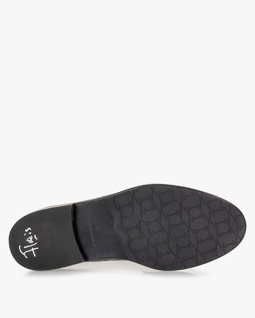 Loafer Reptilienprint dunkelgrau