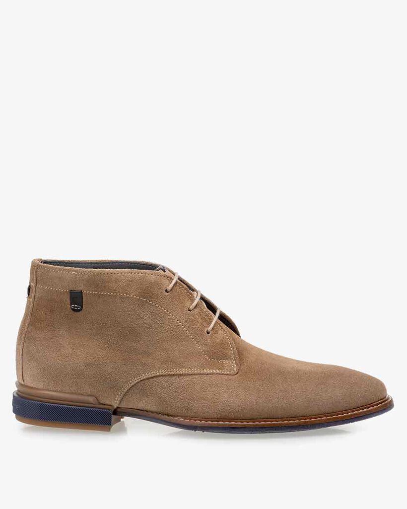 Boot suede leather sand-coloured