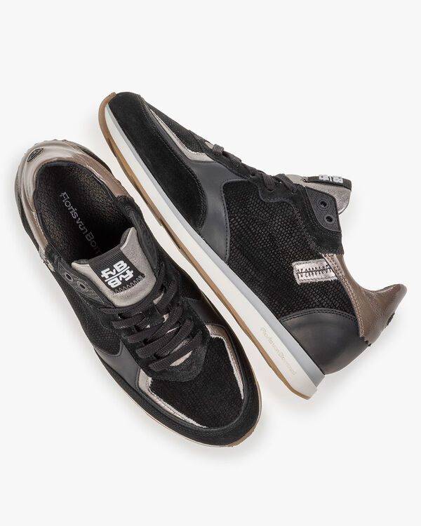 Sneaker Wildleder schwarz