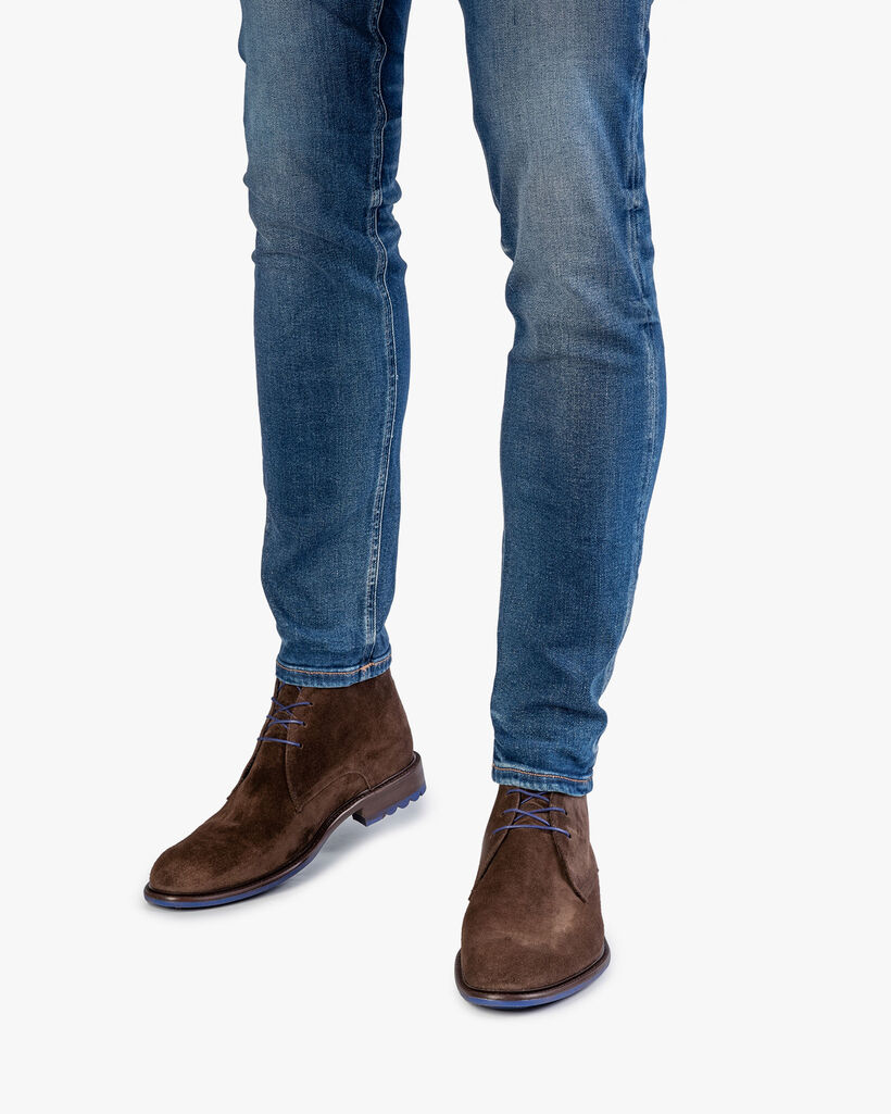 Schnürstiefel Wildleder taupe