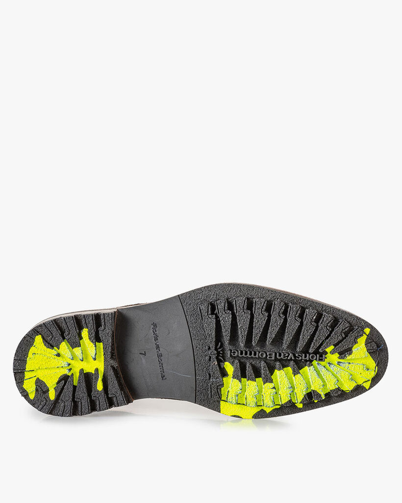 Schnürstiefel Reptilienprint dunkelgrau