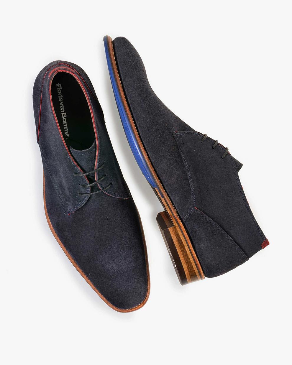 Floris van bommel suede blauw new arrivals