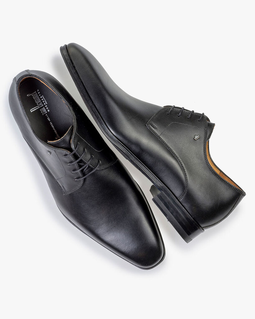 Schn&uuml;rschuh Kalbsleder schwarz