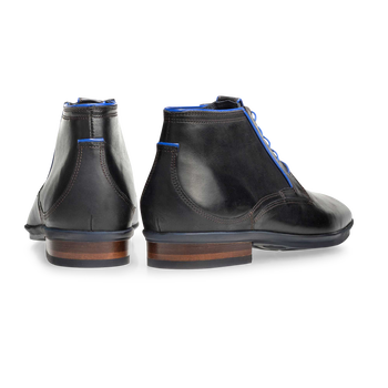 Schnürstiefel Kalbsleder Schwarz