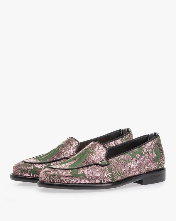 Loafer green with print