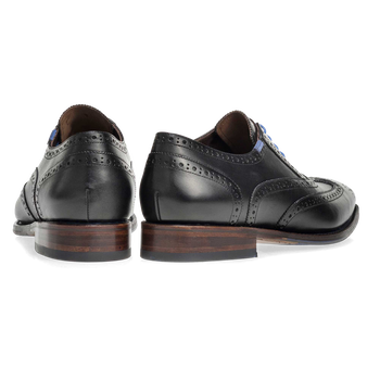 Schn&uuml;rschuh Kalbsleder schwarz