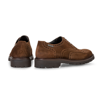 Schn&uuml;rschuh Wildleder cognac