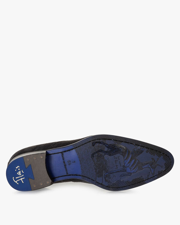 Schn&uuml;rschuh Wildleder dunkelgrau