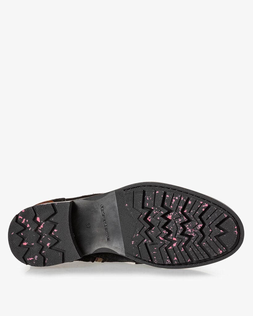 Schnürstiefel Wildleder schwarz