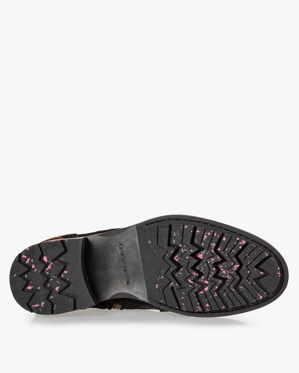 Schnürstiefel Wildleder schwarz