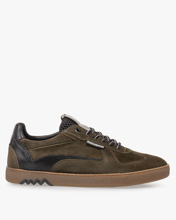 Sneaker suede dark green