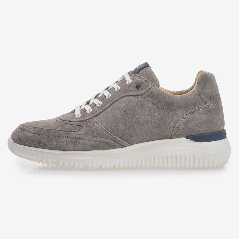 Grey suede leather sneaker