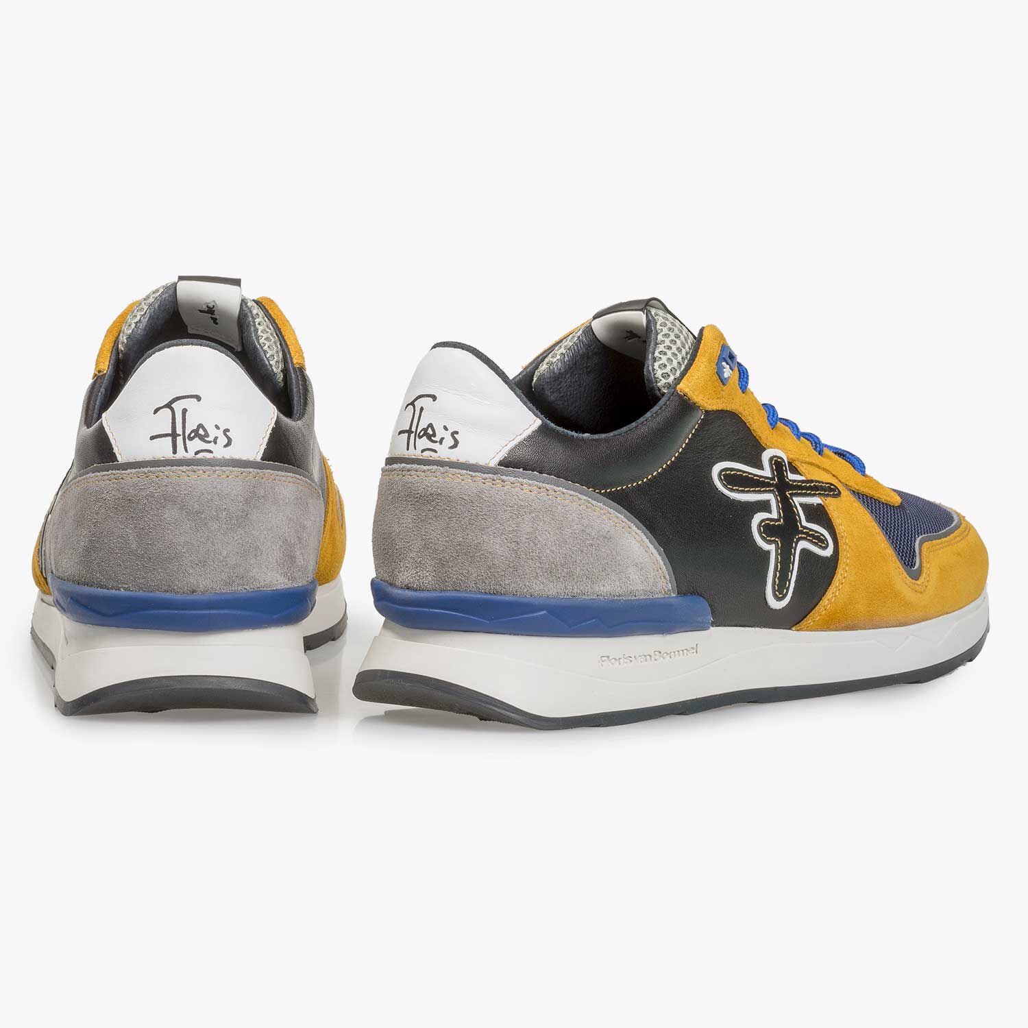 Mustard yellow suede leather sneaker 16284 31 Floris van Bommel