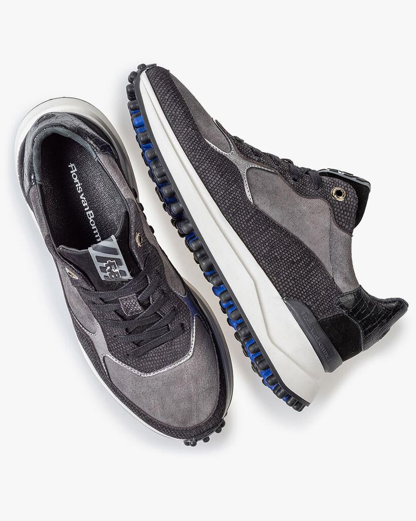 Noppi Sneaker Wildleder schwarz