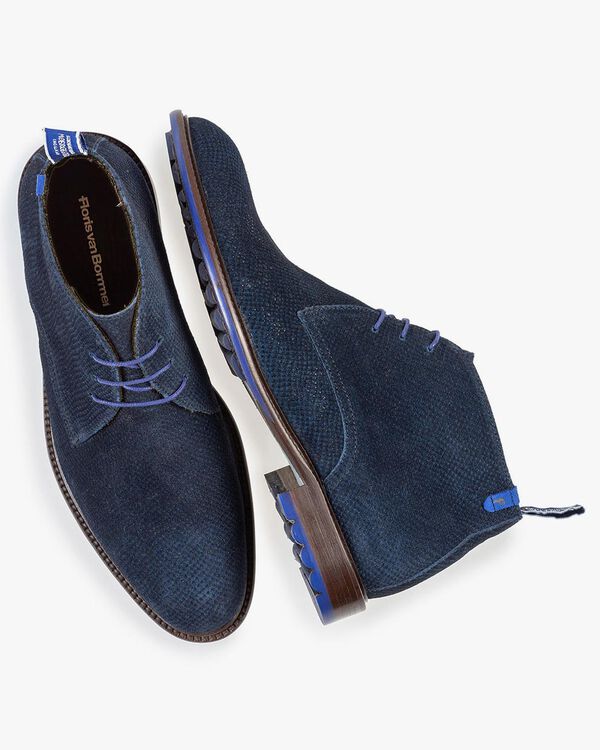 Stiefel dunkelblau mit Print