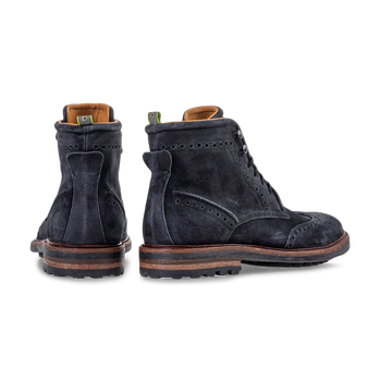 Schnürstiefel Wildleder schwarz