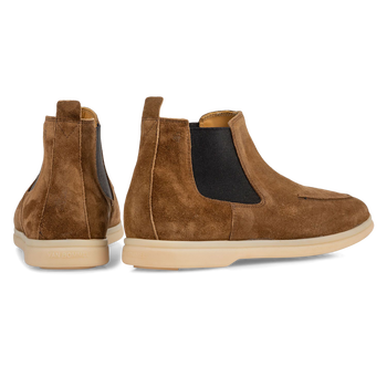 Chelsea boot suede leather cognac