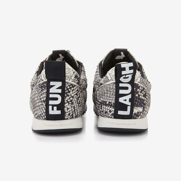 Floris van Bommel grey snake print women's sneaker