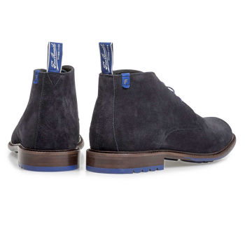 Schn&uuml;rstiefel Wildleder dunkelblau