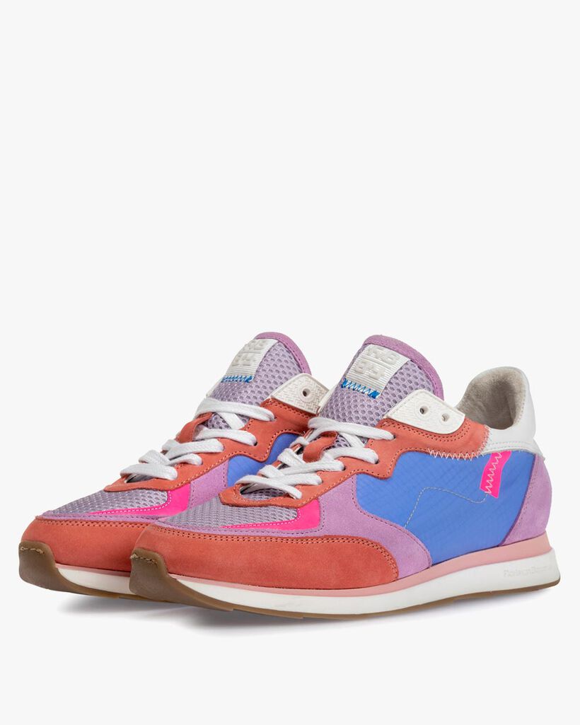 Sneaker nubuck leather multi-colour