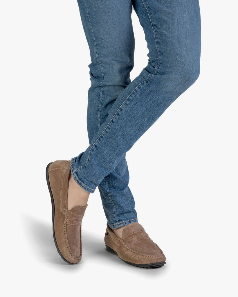 Mokassin Wildleder sandfarben