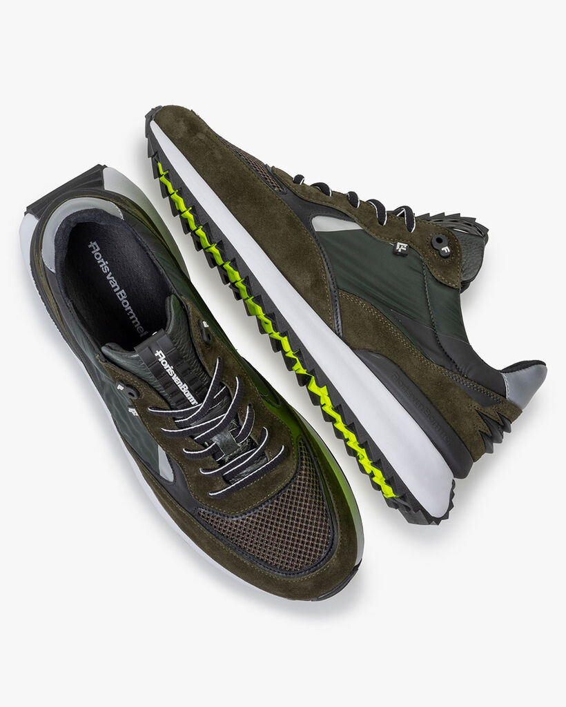 Sharki Sneaker Wildleder dunkelgrün