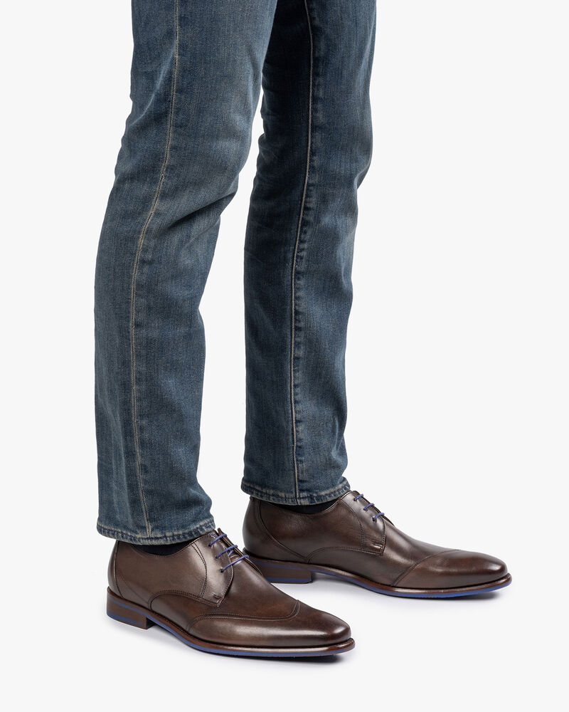 Schn&uuml;rschuh dunkelbraun Kalbsleder